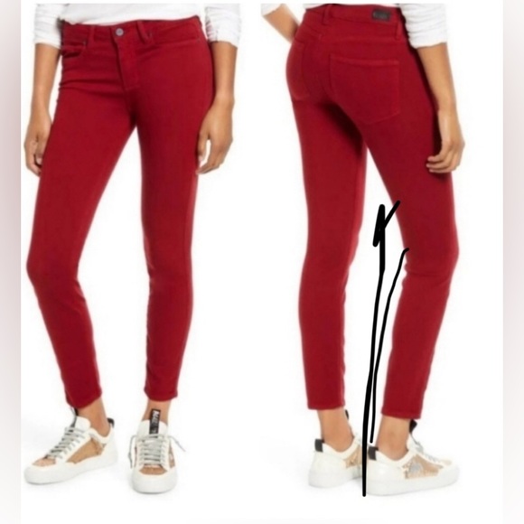 Paige Viking Red Verdugo Skinny Ankle Jeans size 31 - Picture 1 of 6